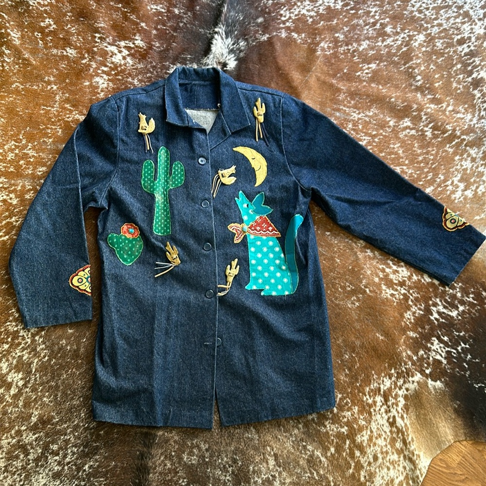 Vintage Southwestern Denim Coat